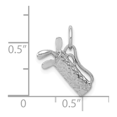14K White Gold Golf Bag Pendant – view 5