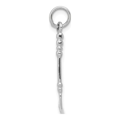 14K White Gold Hockey Stick Pendant – view 3