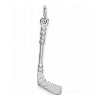 14K White Gold Hockey Stick Pendant – view 4