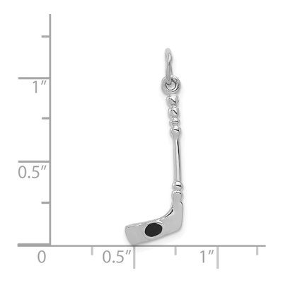14K White Gold Hockey Stick Pendant – view 5