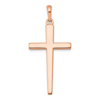 14K Rose Gold Cross Pendant