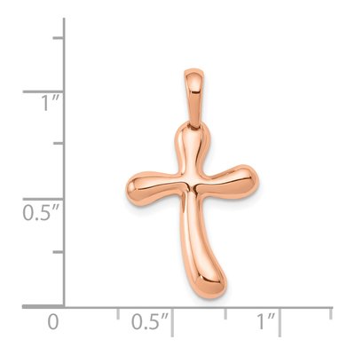 14K Rose Gold Freeform Cross Pendant – view 5