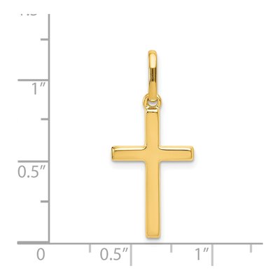 14K Yellow Gold Hollow Cross Pendant – view 4
