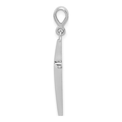 14K White Gold Cross Pendant – view 3