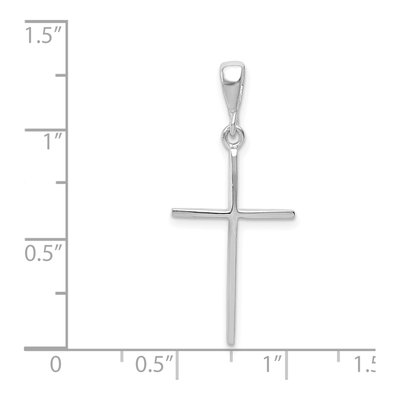 14K White Gold Cross Pendant – view 5