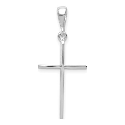 14K White Gold Cross Pendant