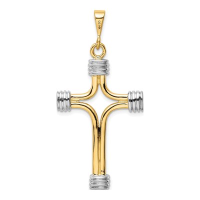 14K Yellow Gold Fancy Cross Pendant – view 4