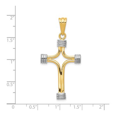 14K Yellow Gold Fancy Cross Pendant – view 5