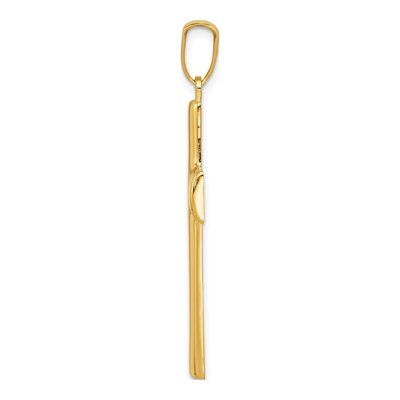 14K Yellow Gold Hollow Cross Pendant – view 3