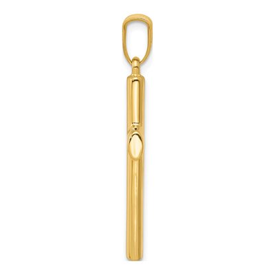 14K Yellow Gold Hollow Cross Pendant – view 3