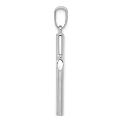 14K White Gold Hollow Cross Pendant – view 3