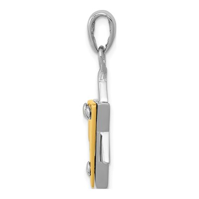 14K Two-Tone Gold Star of David Pendant – view 3