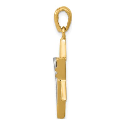14K Two-Tone Gold Star of David Pendant – view 3