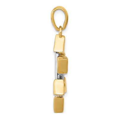 14K Two-Tone Gold Star of David Pendant – view 3