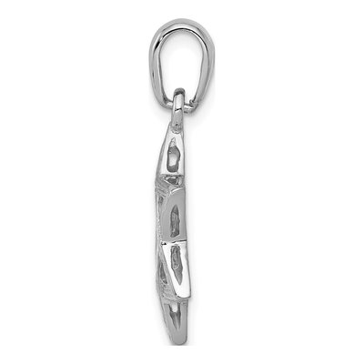 14K White Gold Star of David Pendant – view 3