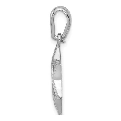 14K White Gold Star of David Pendant – view 3