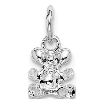 14K White Gold Teddy Bear Pendant – view 4
