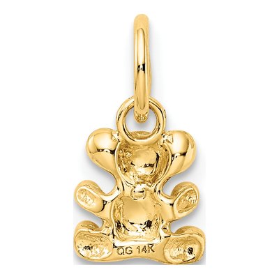 14K Yellow Gold Teddy Bear Charm – view 4