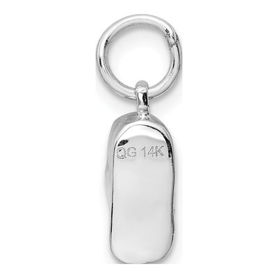 14K White Gold 3D Baby Shoe Pendant – view 5