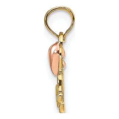 14K Two-Tone Gold MOM Heart Pendant – view 3