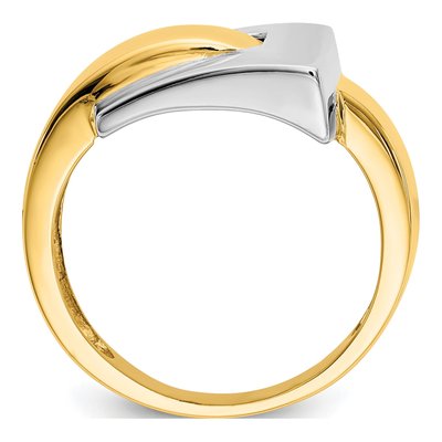 14K Two-Tone Gold Buckle Ring – view 3