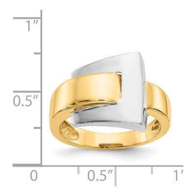14K Two-Tone Gold Buckle Ring – view 4