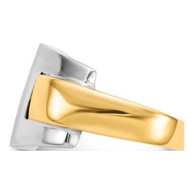 14K Two-Tone Gold Buckle Ring – view 5