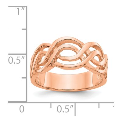14K Rose Gold Infinity Ring – view 3