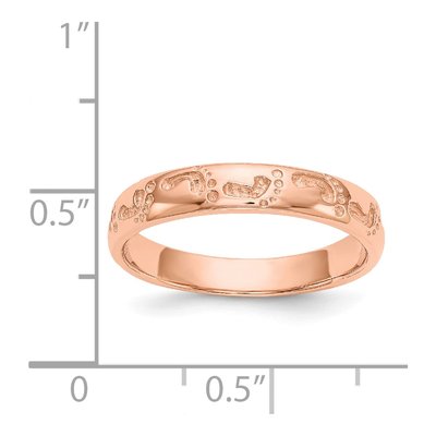 14K Rose Gold Footprints Ring – view 4