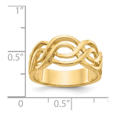 14K Yellow Gold Infinity Ring – view 4