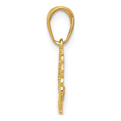 14K Yellow Gold Claddagh Pendant – view 3