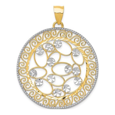 14K Yellow Gold Filigree Pendant