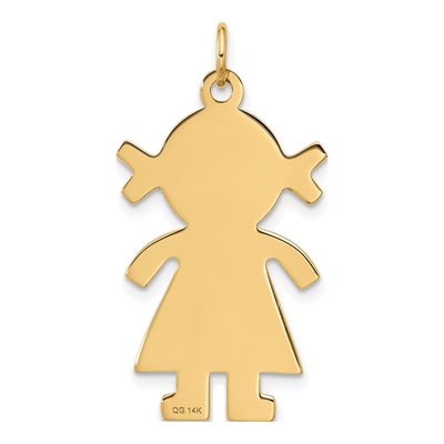 14K Yellow Gold Girl Pendant – view 4