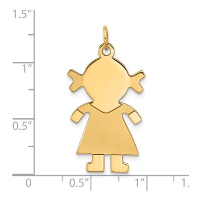 14K Yellow Gold Girl Pendant – view 5