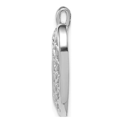 14K White Gold Cut-Out Heart Border Pendant – view 3
