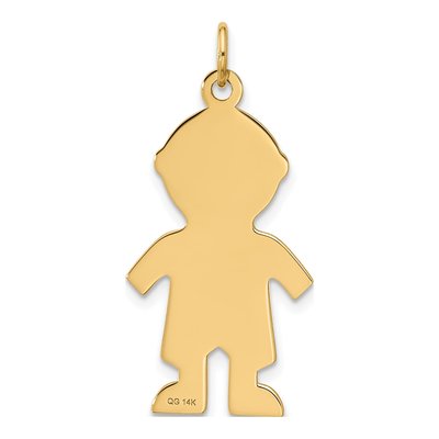 14K Yellow Gold Boy Pendant – view 4