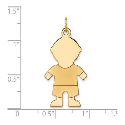 14K Yellow Gold Boy Pendant – view 5