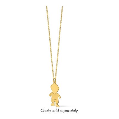 14K Yellow Gold Boy Pendant – view 6