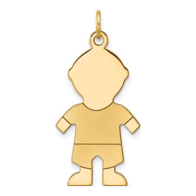 14K Yellow Gold Boy Pendant