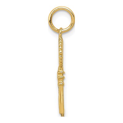 14K Yellow Gold Key Charm – view 3