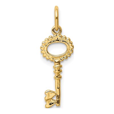 14K Yellow Gold Key Charm – view 4