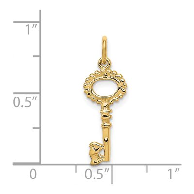 14K Yellow Gold Key Charm – view 5