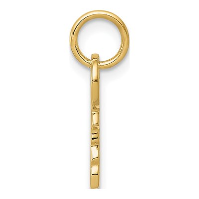14K Yellow Gold 3D Key Pendant – view 3