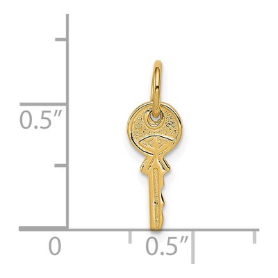 14K Yellow Gold 3D Key Pendant – view 5