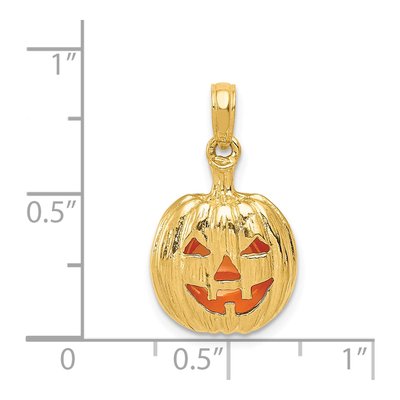 14K Yellow Gold Jack-O-Lantern Pendant – view 5