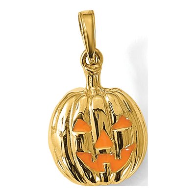 14K Yellow Gold Jack-O-Lantern Pendant – view 6