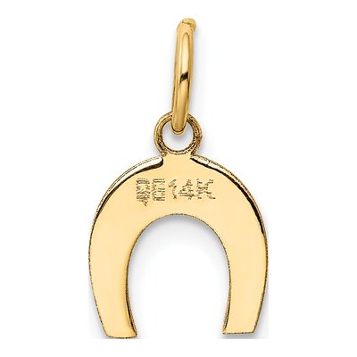 14K Yellow Gold Horseshoe Pendant – view 4