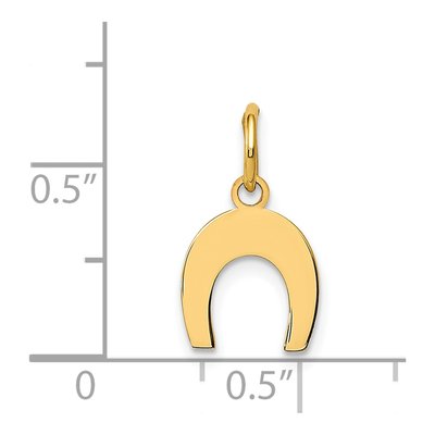 14K Yellow Gold Horseshoe Pendant – view 5
