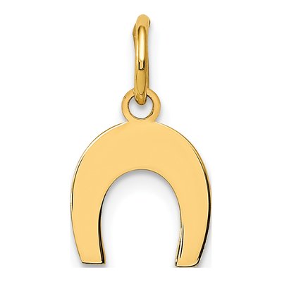 14K Yellow Gold Horseshoe Pendant
