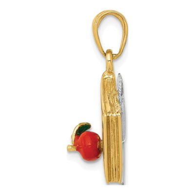 14K Two-Tone Gold Enameled ABC School Book Pendant – view 3